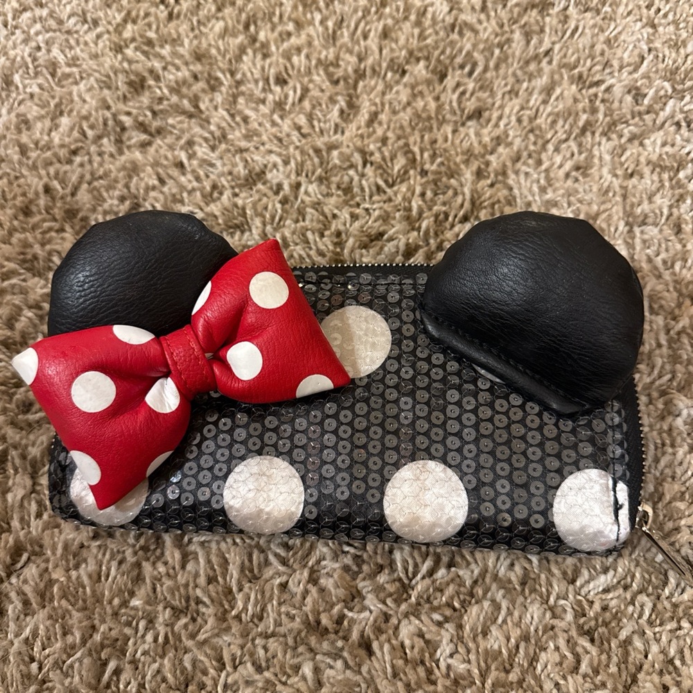 Disney Black and Red Polka Dot Wallet